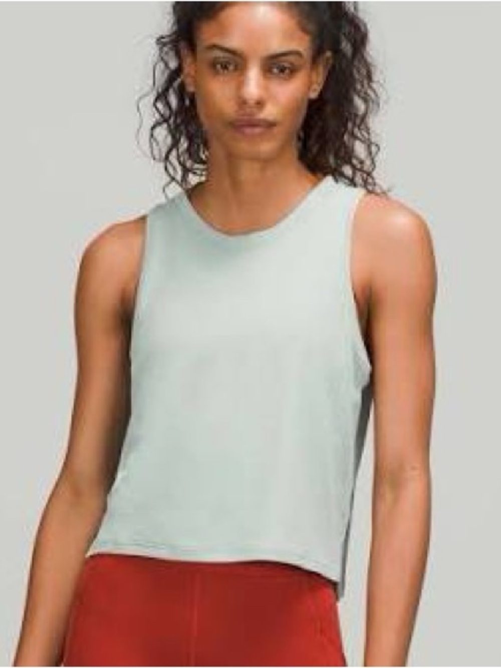 Lululemon Train to Be Tank Top Silver Blue Size 8 EUC